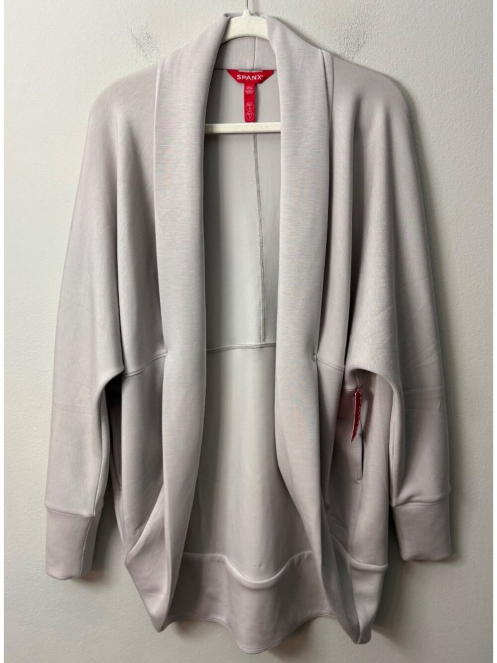 NEW Spanx Air Essentials Cocoon Wrap Cardigan Sweater French Grey XS/S Lounge